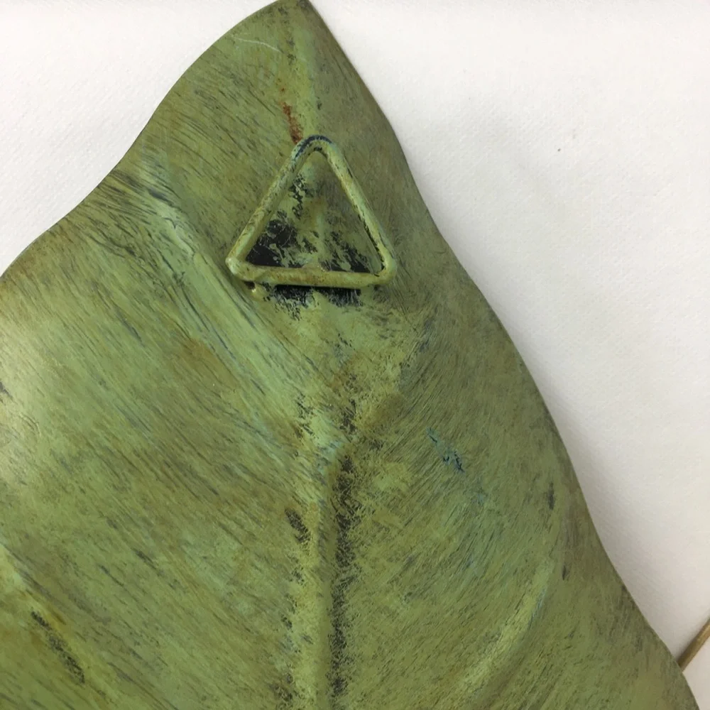 Large Green Tropical Leaf Candle Wall Sconce Decoration